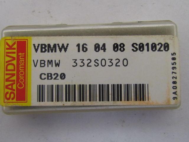 Sandvik VBMW 16 04 08 S01020 VBMW 332S0320 Carbide Turning Insert Grade CB20