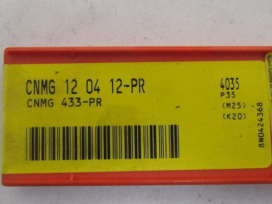 CNMG 12 04 12-PR CNMG 433-PR 4035 P35 Carbide Insert Grade 4035 Box of 10pcs