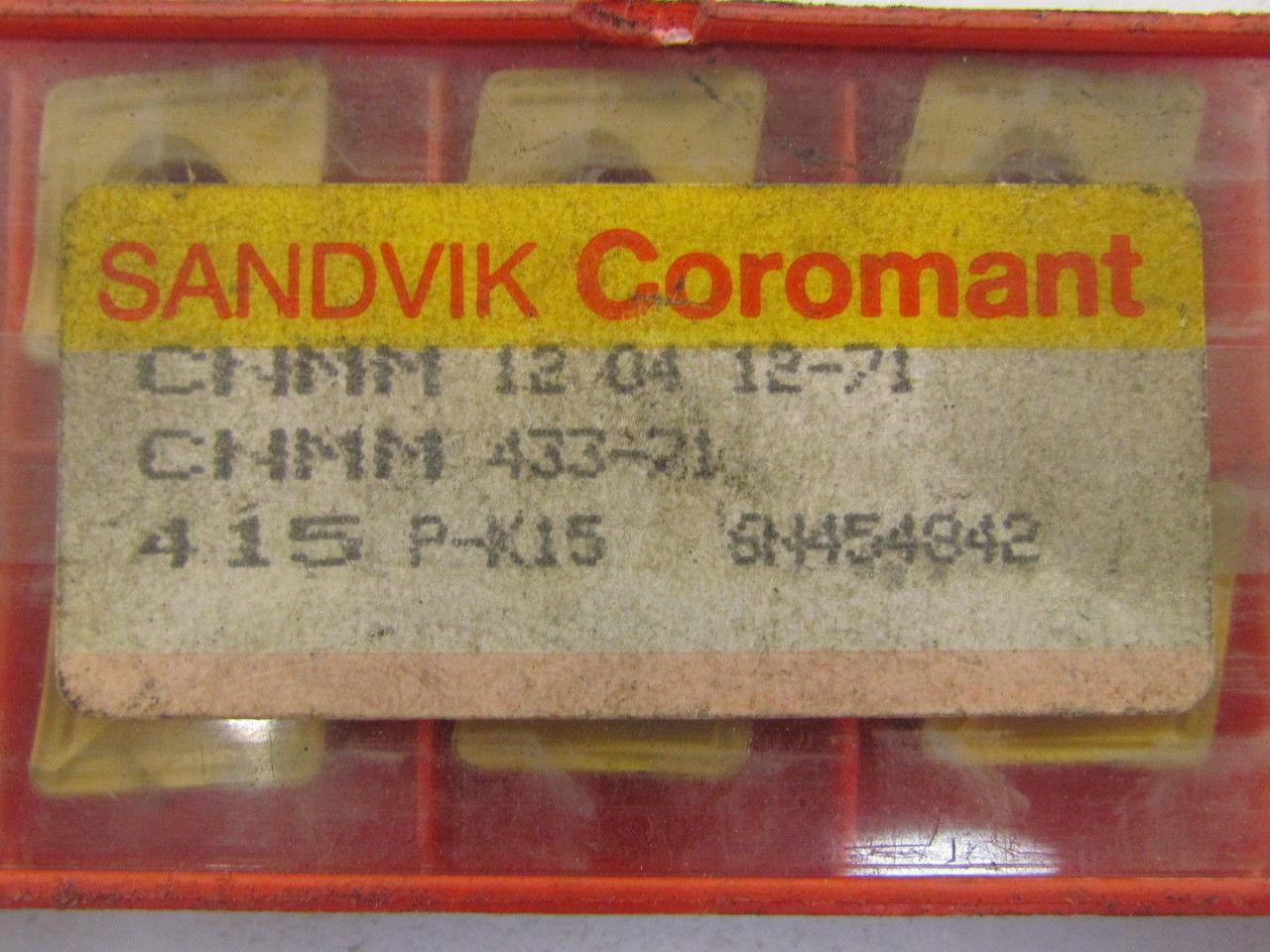Sandvik CNMM 12 04 12-71 CNMM 433-71 P-K15 Carbide Insert Grade 415 Box of 8pcs
