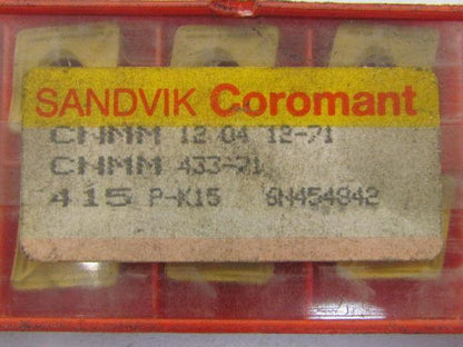 Sandvik CNMM 12 04 12-71 CNMM 433-71 P-K15 Carbide Insert Grade 415 Box of 8pcs
