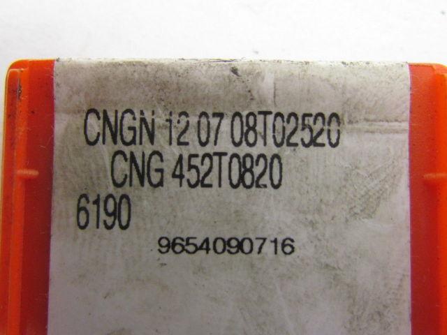 Sandvik CNGN 12 07 08T02520 CNG 452T0820 Turning Insert Grade 6190 Box of 10pcs