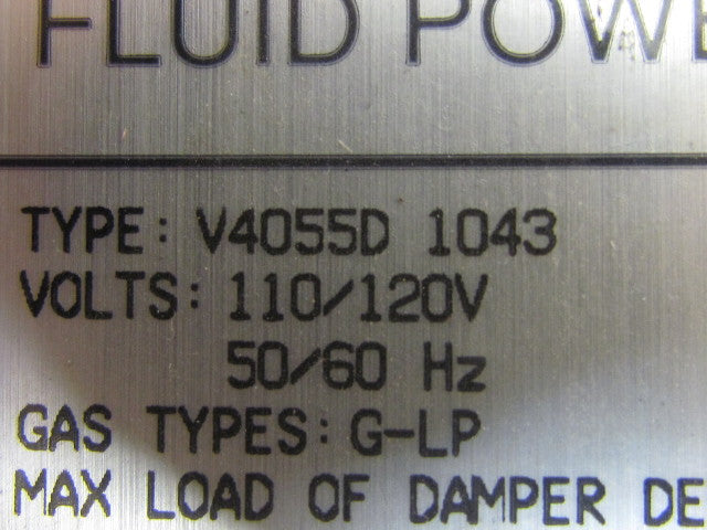 Honeywell V4O55D 1043 V50555B On-Off Fluid Power 2"NPT Gas Valve Actuator