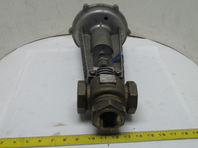 Siemens Flowrite 8" Pneumatic Valve Actuator 1-1/2" Bronze 3-Way Mixing Valve