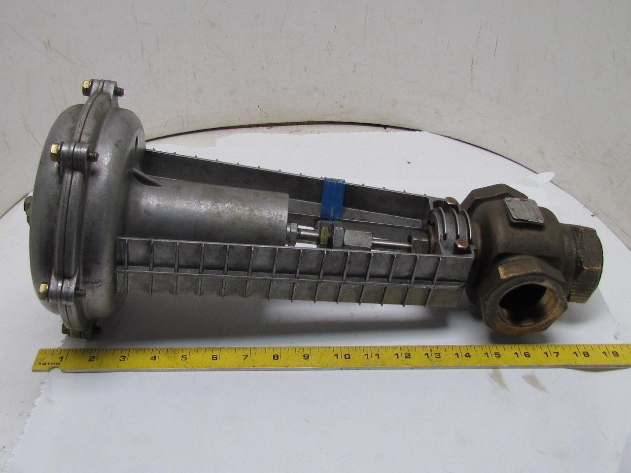 Siemens Flowrite 8" Pneumatic Valve Actuator 1-1/2" Bronze 3-Way Mixing Valve