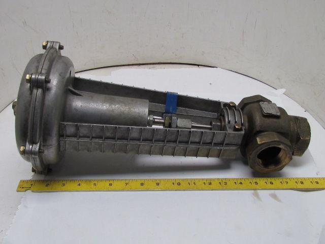Siemens Flowrite 8" Pneumatic Valve Actuator 1-1/2" Bronze 3-Way Mixing Valve