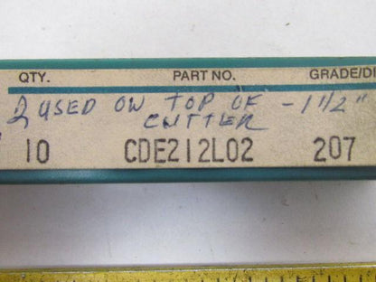 Ingersoll CDE212L02 207 Carbide Insert Grade 207 Box of 9pcs