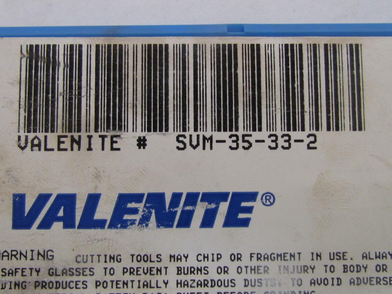 Valenite SVM-35-33-2 Carbide Shim Seat Insert 35332 Box of 10pcs