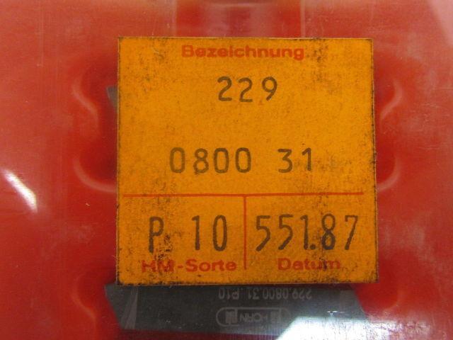 Horn 229.0800.31 Carbide Insert P10 551.87 Box of 5pcs