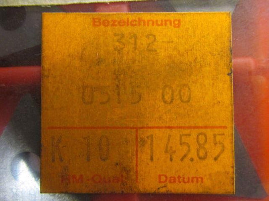 Horn 312.0515.00 K10 145.85 Carbide Insert K10 Box of 9