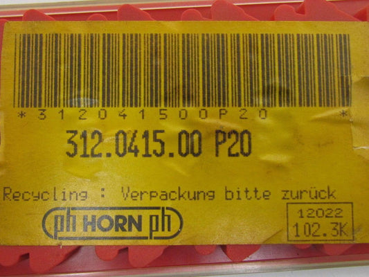 Horn 312.0415.00 P20 Carbide Insert P20 Box of 10