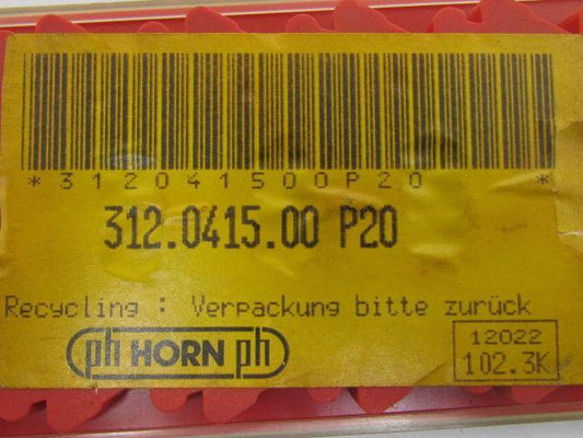 Horn 312.0415.00 P20 Carbide Insert P20 Box of 10