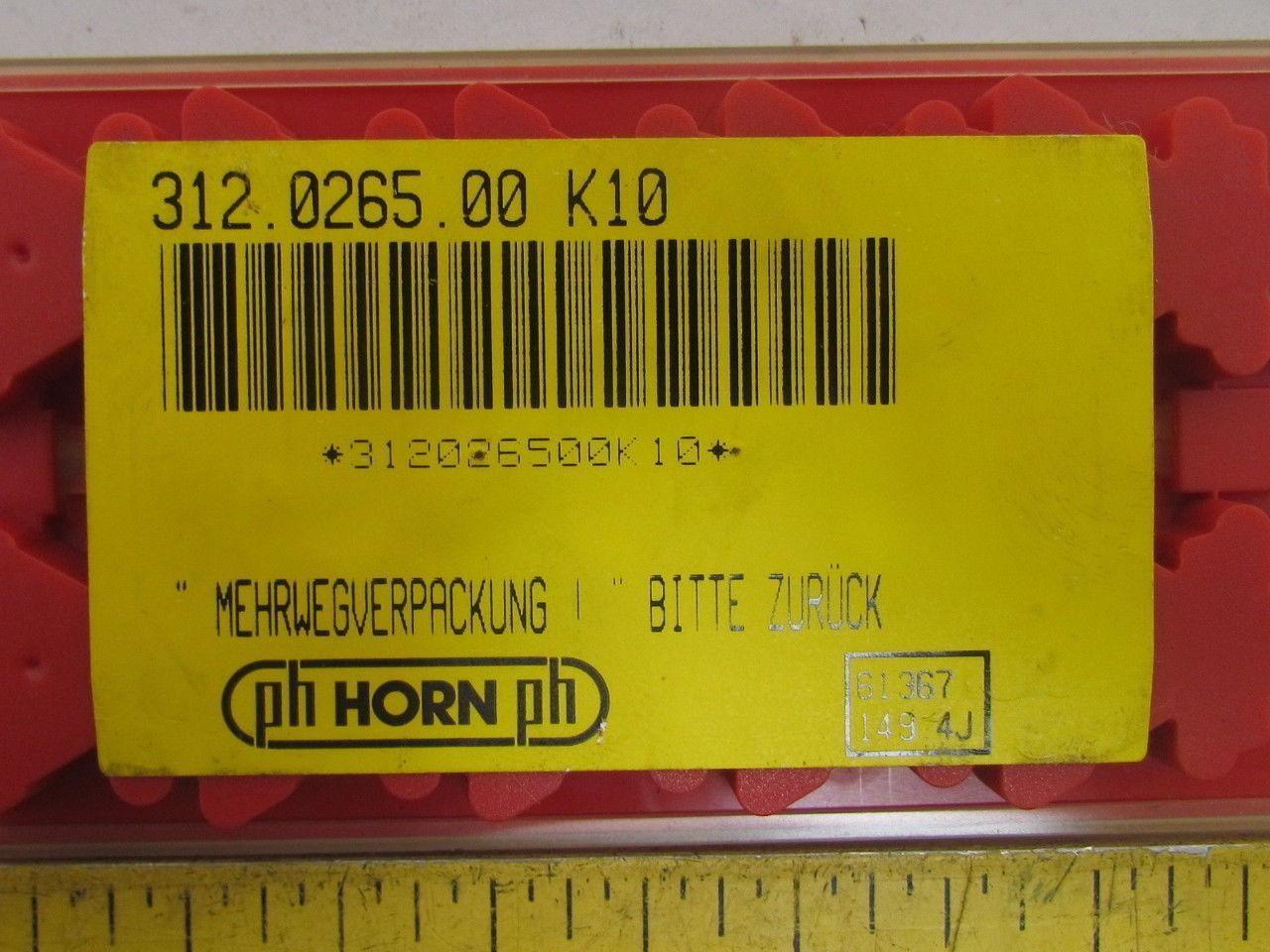 Horn 312.0265.00 K10 Carbide Insert Grade K10 Box of 10pcs