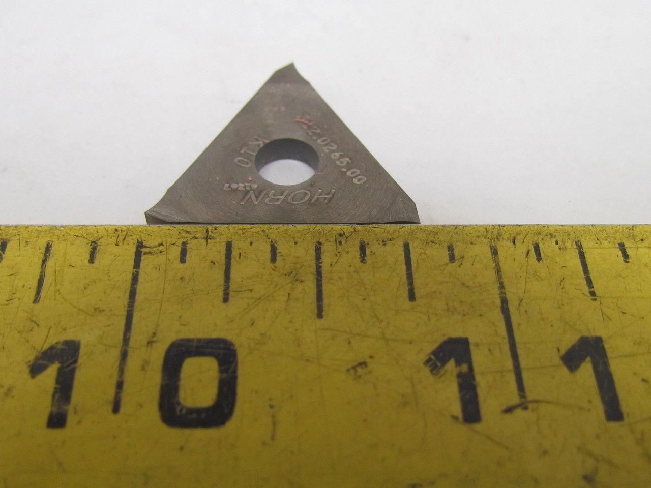 Horn 312.0265.00 K10 Carbide Insert Grade K10 Box of 10pcs