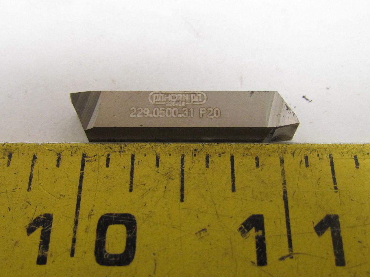 Horn 229.0500.31 P20 Carbide Grooving Insert P20 Box of 10