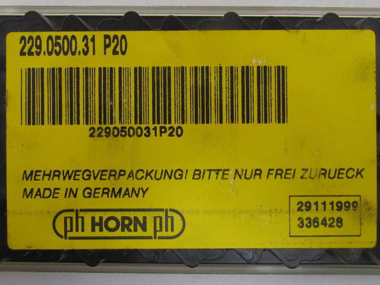 Horn 229.0500.31 P20 Carbide Grooving Insert P20 Box of 10