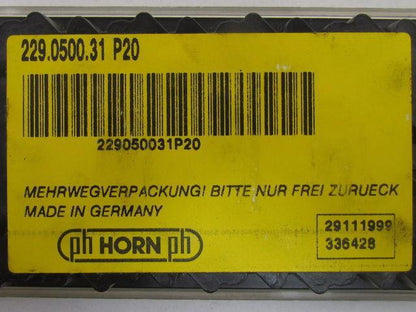 Horn 229.0500.31 P20 Carbide Grooving Insert P20 Box of 10
