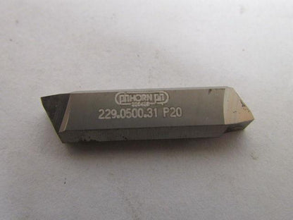 Horn 229.0500.31 P20 Carbide Grooving Insert P20 Box of 10