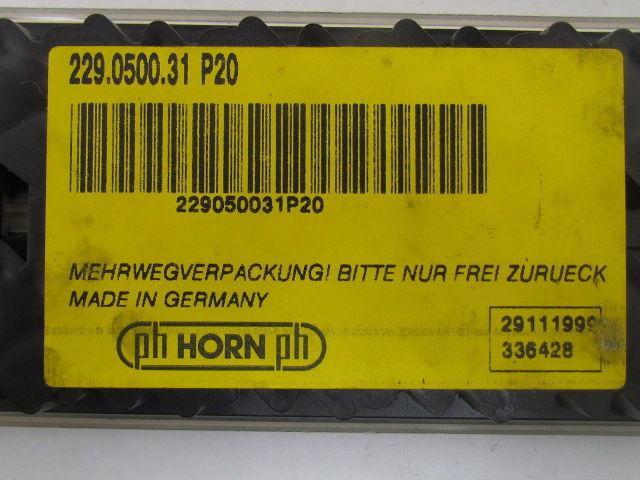 Horn 229.0500.31 P20 29111999 336428 Carbide Grooving Insert P20 Box of 5
