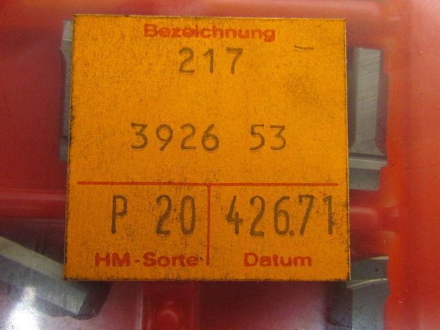 Horn 217.3926.53 P20 426.71 Carbide Grooving Insert P20 Box of 10