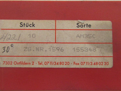 Arno ZG.NR.1596 155348 Carbide Insert Am35C Box of 10pcs