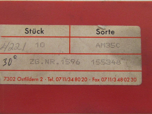 Arno ZG.NR.1596 155348 Carbide Insert Am35C Box of 10pcs