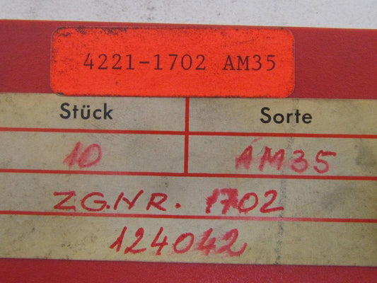 Arno 4221-1702 AM35 ZG.NR.1702 124042 Carbide Insert AM35 Box of 10pcs