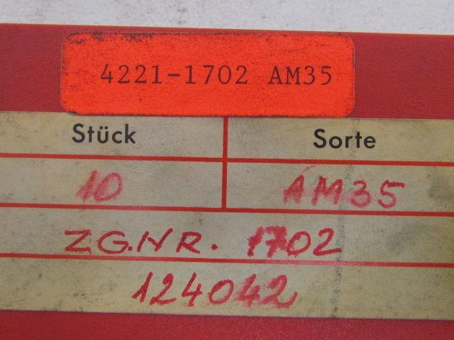 Arno 4221-1702 AM35 ZG.NR.1702 124042 Carbide Insert AM35 Box of 10pcs
