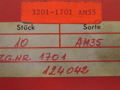 Arno 3201-1701 AM35 ZG.NR.1701 Carbide Insert Am35 Box of 10pcs