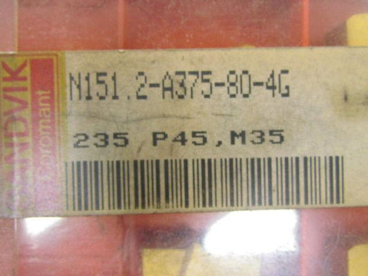 Sandvik Coromant N151.2-A375-80-4G Carbide Insert Grade 235 P45 M35 Box of 8pcs