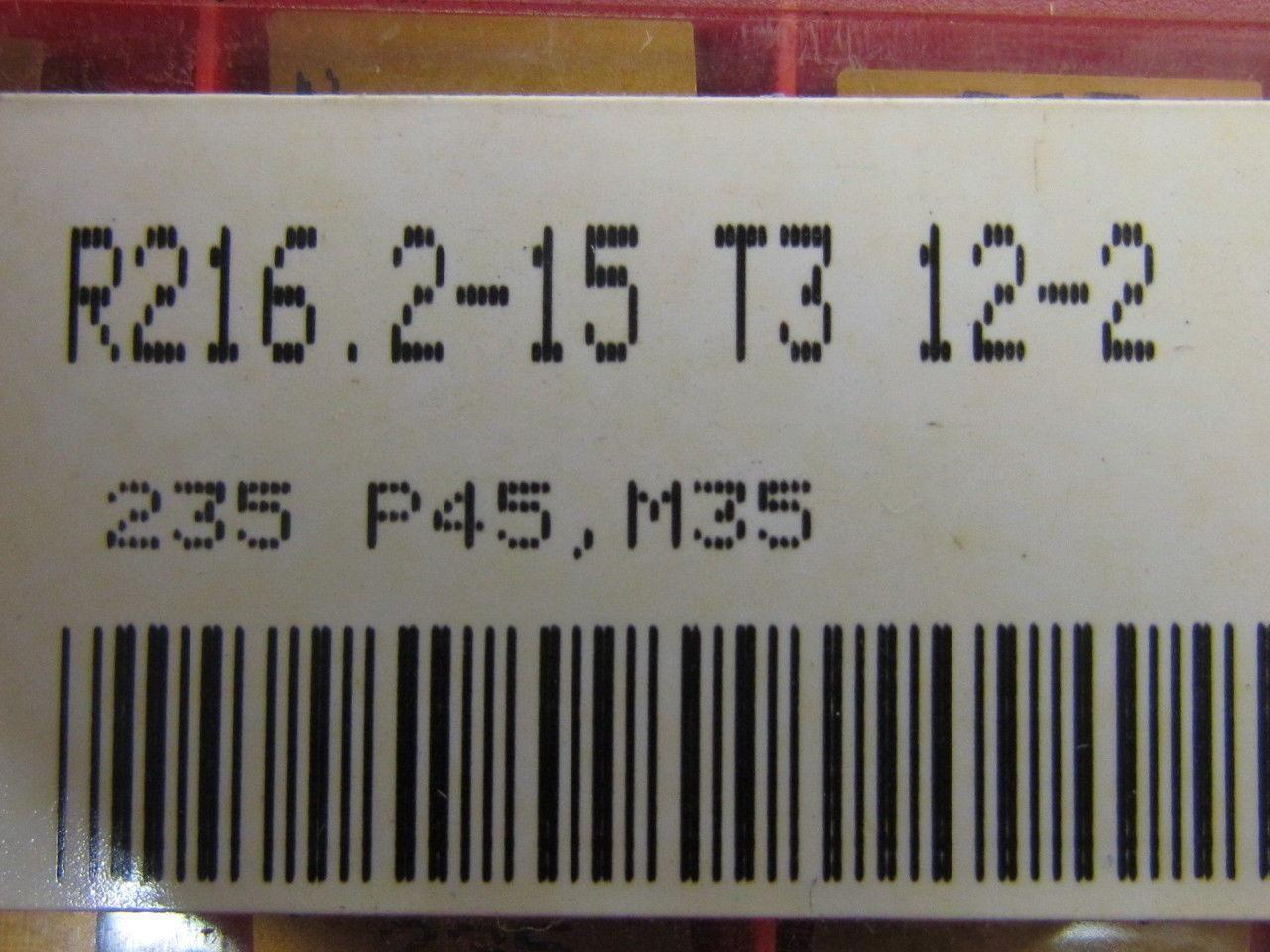 Sandvik Coromant R216.2-15 T3 12-2 Carbide Insert Grade 235 Box of 10pcs