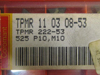 TPMR 11 03 08-53 TPMR 222-53 P10 M10 Carbide Turning Insert Grade 525 Box of 10