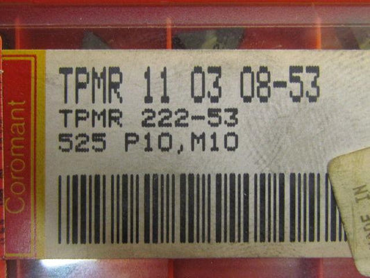 TPMR 11 03 08-53 TPMR 222-53 P10 M10 Carbide Turning Insert Grade 525 Box of 10