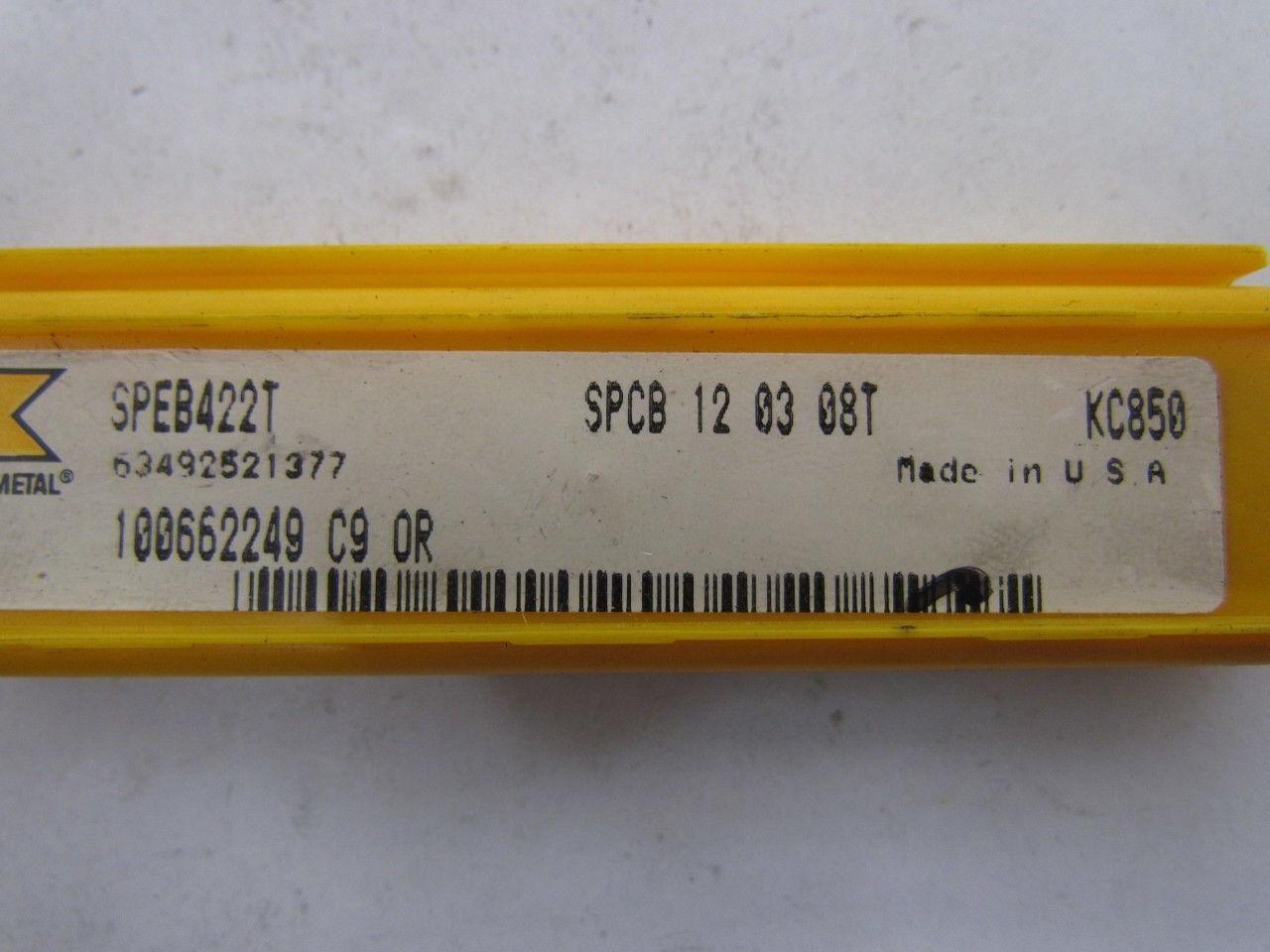 Kennametal SPEB422T KC850 SPCB 12 03 08T Carbide Insert Grade KC850 Box of 5pcs