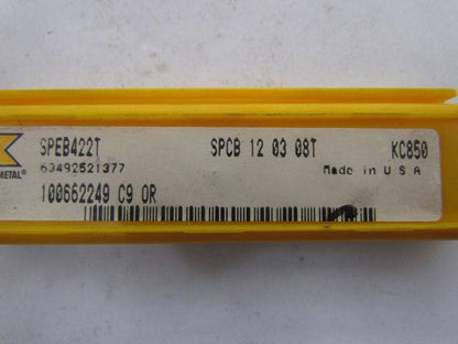 Kennametal SPEB422T KC850 SPCB 12 03 08T Carbide Insert Grade KC850 Box of 5pcs