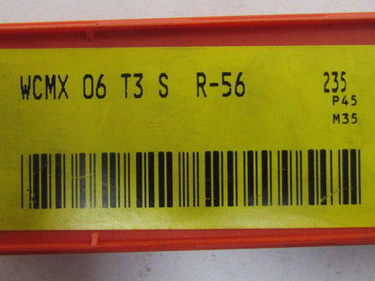 Sandvik WCMX 06 T3 S R-56 235 P45 M35 Carbide Insert Grade 235 Box of 10pcs