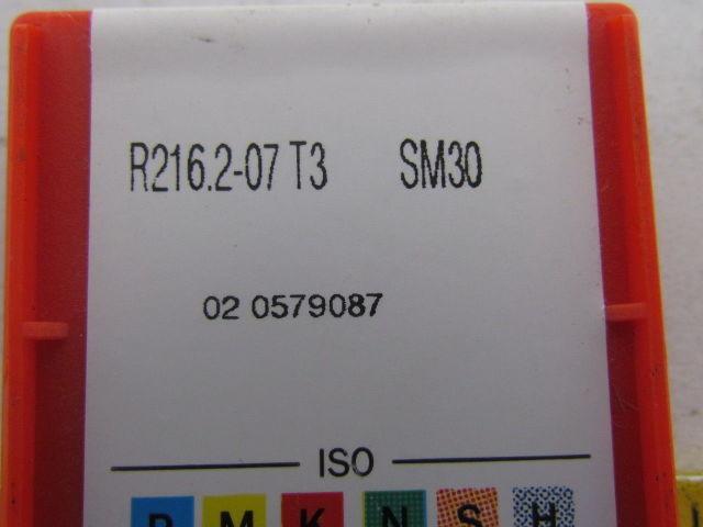 Sandvik Coromant R216.2-07 T3 SM30 Carbide Insert Grade SM30 Box of 10pcs