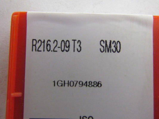 Sandvik Coromant R216.2-09 T3 SM30 Carbide Insert Grade SM30 Box of 10pcs