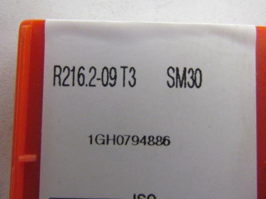 Sandvik Coromant R216.2-09 T3 SM30 Carbide Insert Grade SM30 Box of 10pcs