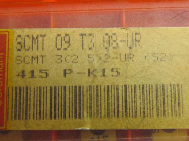 SCMT 09 T3 08-UR SCMT 302.502-UR Carbide Insert Grade 415 P-K15 Box of 10pcs