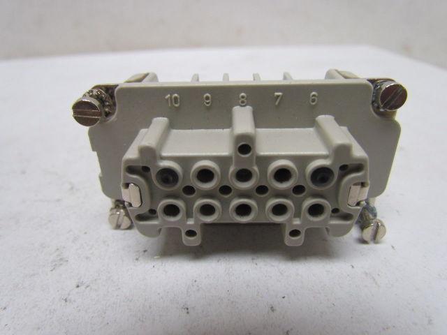 H-B 10T 5-Pin Cable Connector H-BE 16 Amp 500V Double Lever Housing Side Entry