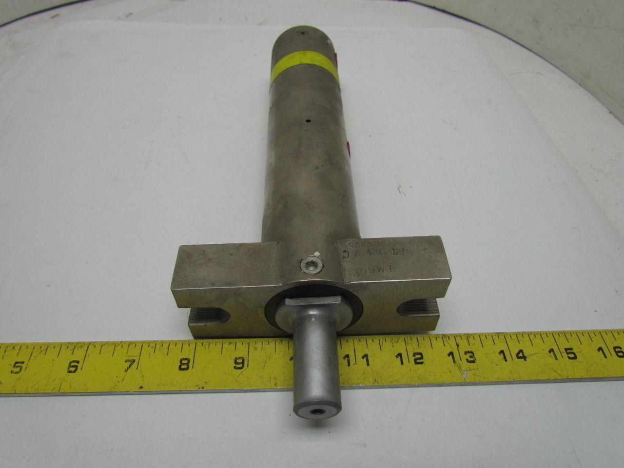 Savair J A 436 12N 399WB Pneumatic Air Clamping Cylinder 1/4" Ports 3/4" Rod End