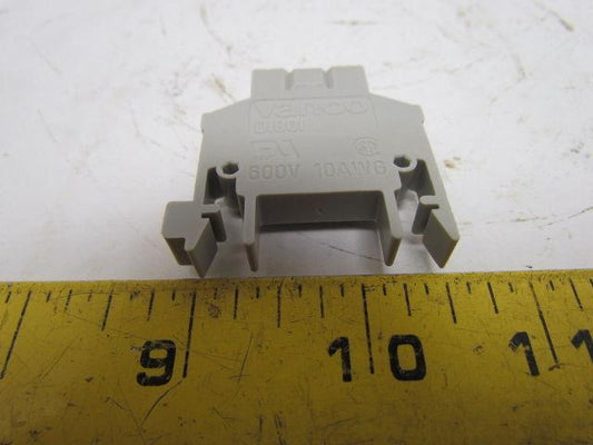 Vanco D1801 600V 10AWG Terminal Blocks End Caps Clamps Fits 35mm DIN Rail 334pcs