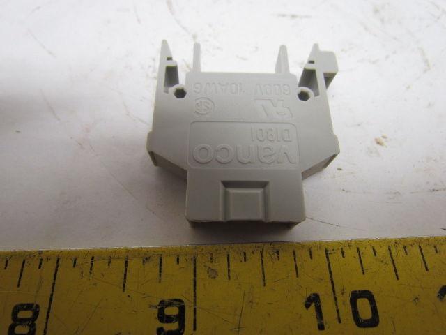 Vanco D1801 600V 10AWG Terminal Blocks End Caps Clamps Fits 35mm DIN Rail 334pcs
