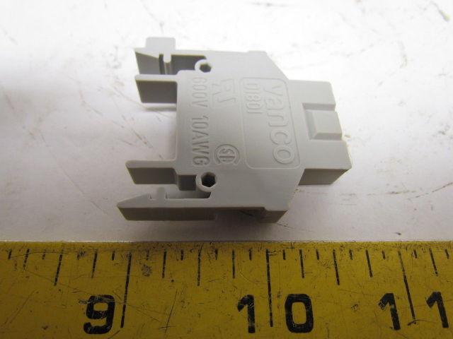Vanco D1801 600V 10AWG Terminal Blocks End Caps Clamps Fits 35mm DIN Rail 334pcs