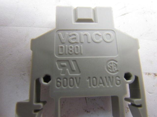 Vanco D1801 600V 10AWG Terminal Blocks End Caps Clamps Fits 35mm DIN Rail 334pcs