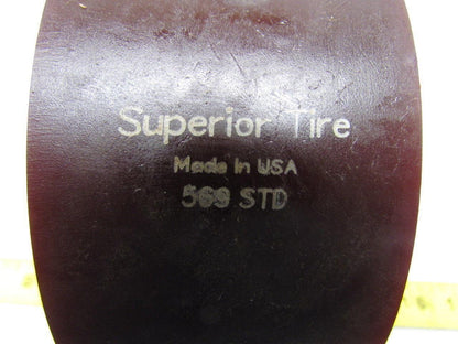Tire 569 STD Polyurethane Smooth Hard Rubber Load Wheel 6" OD 1.93" 49mm Bore