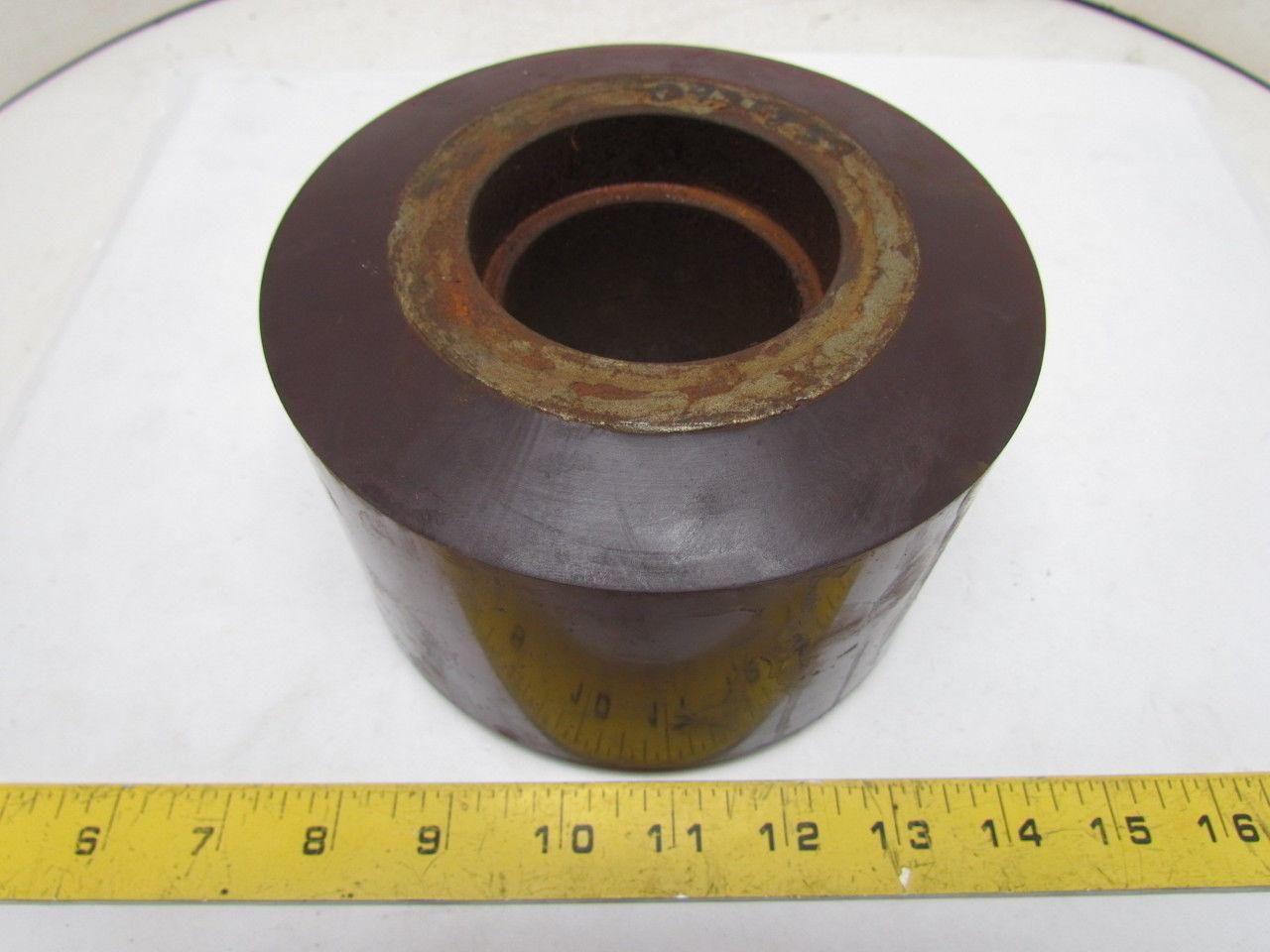 362 0971859 Polyurethane Smooth Hard Rubber Load Wheel 6" OD 4" Wide 2.82" Bore