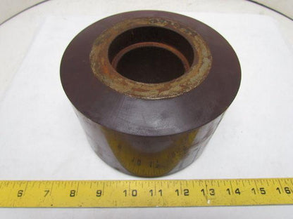 362 0971859 Polyurethane Smooth Hard Rubber Load Wheel 6" OD 4" Wide 2.82" Bore
