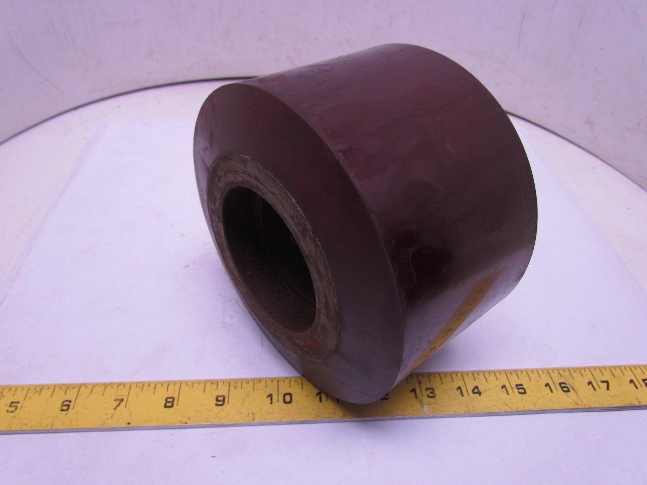 362 0971859 Polyurethane Smooth Hard Rubber Load Wheel 6" OD 4" Wide 2.82" Bore