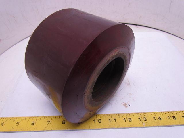 362 0971859 Polyurethane Smooth Hard Rubber Load Wheel 6" OD 4" Wide 2.82" Bore